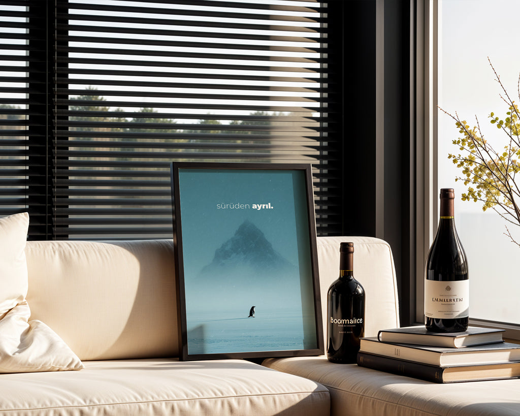 "Sürüden Ayrıl" Penguen Poster Tablo