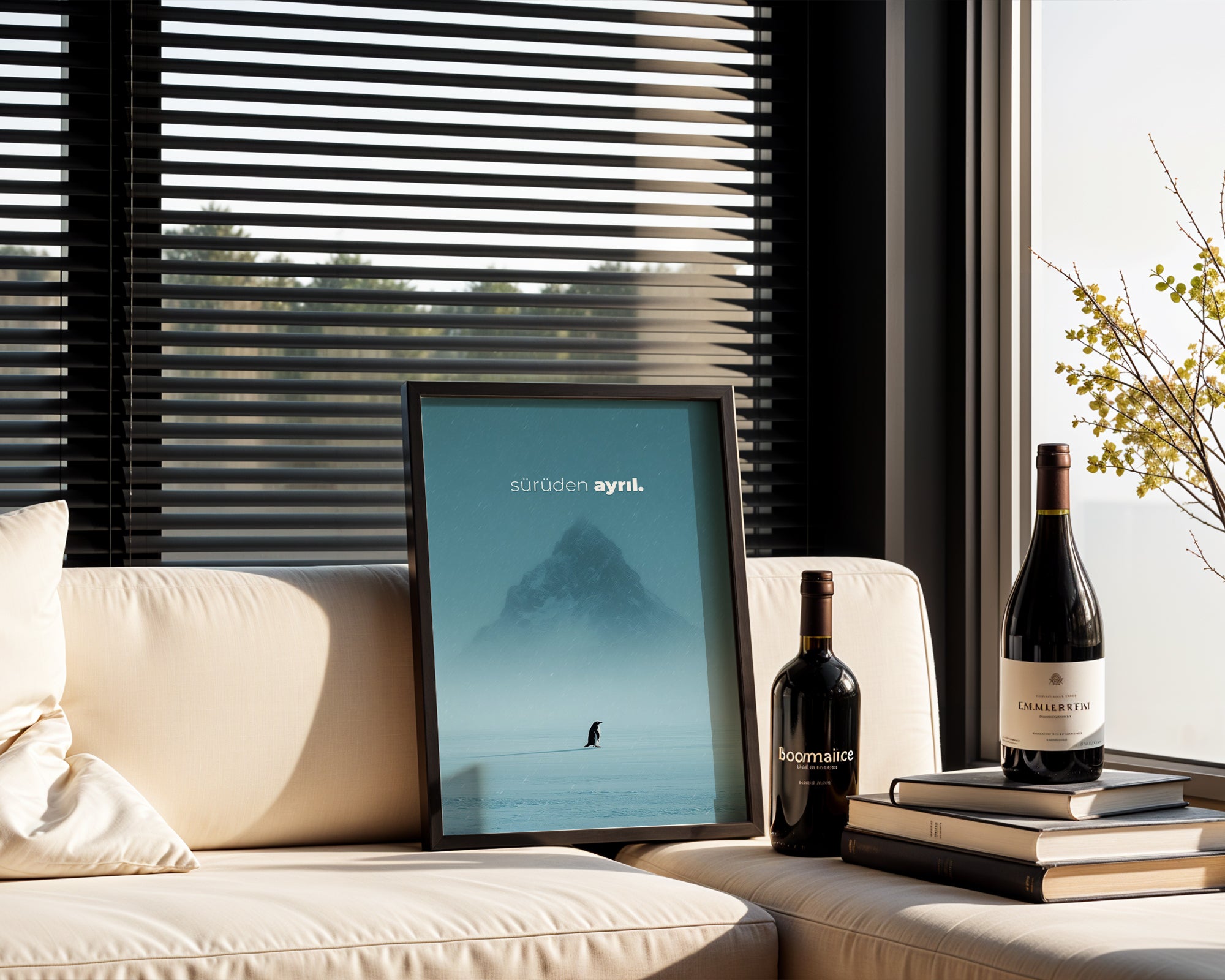 "Sürüden Ayrıl" Penguen Poster Tablo