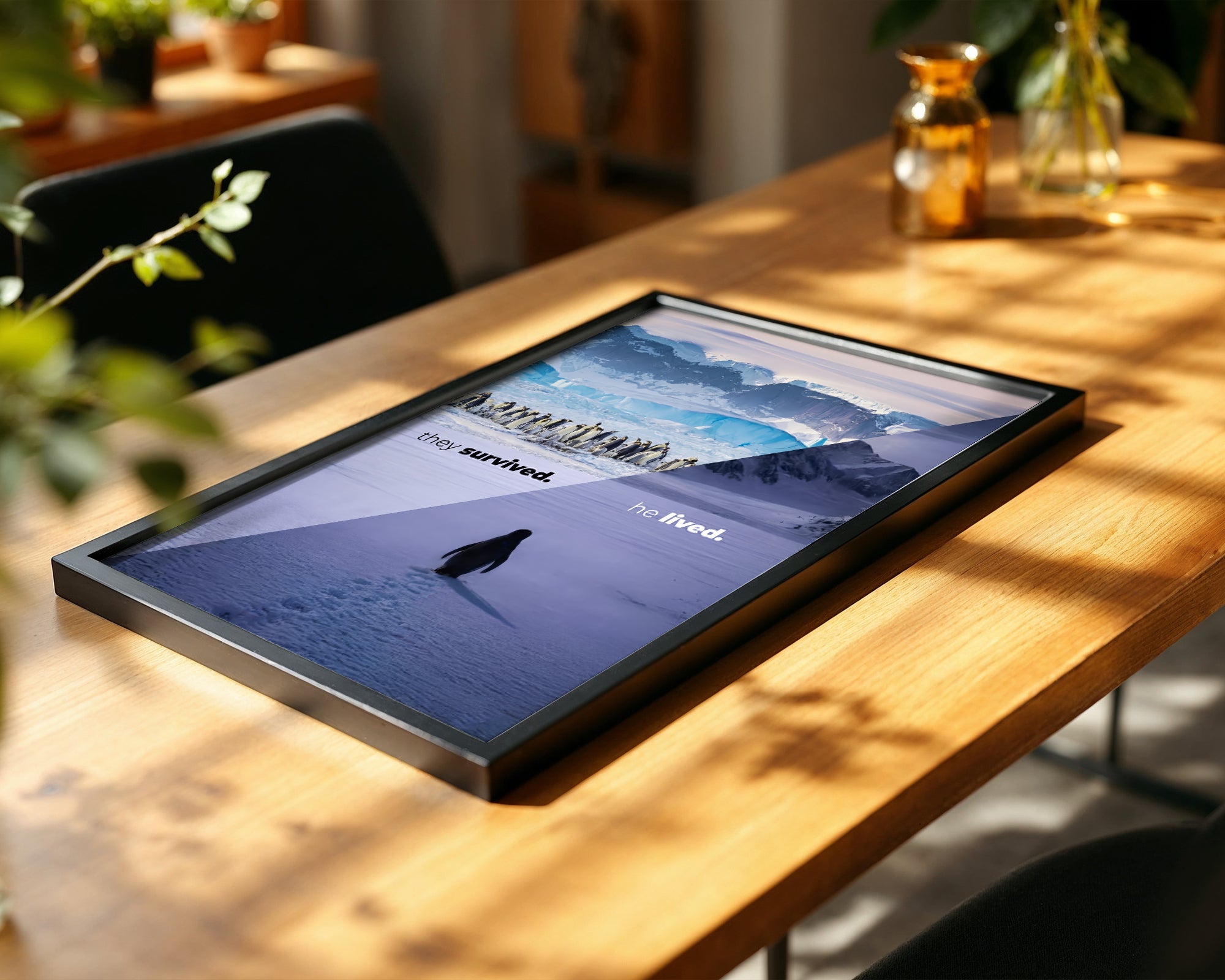 "He Lived" Penguen Poster Tablo