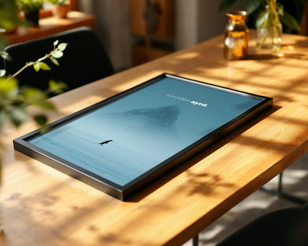 "Sürüden Ayrıl" Penguen Poster Tablo