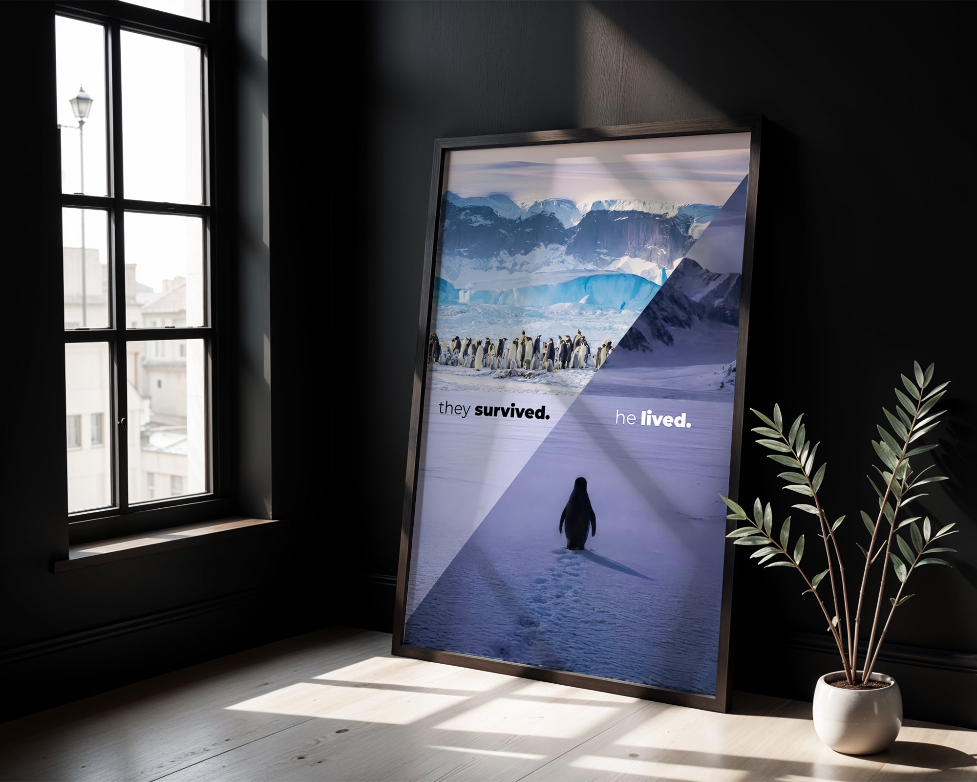 "He Lived" Penguen Poster Tablo