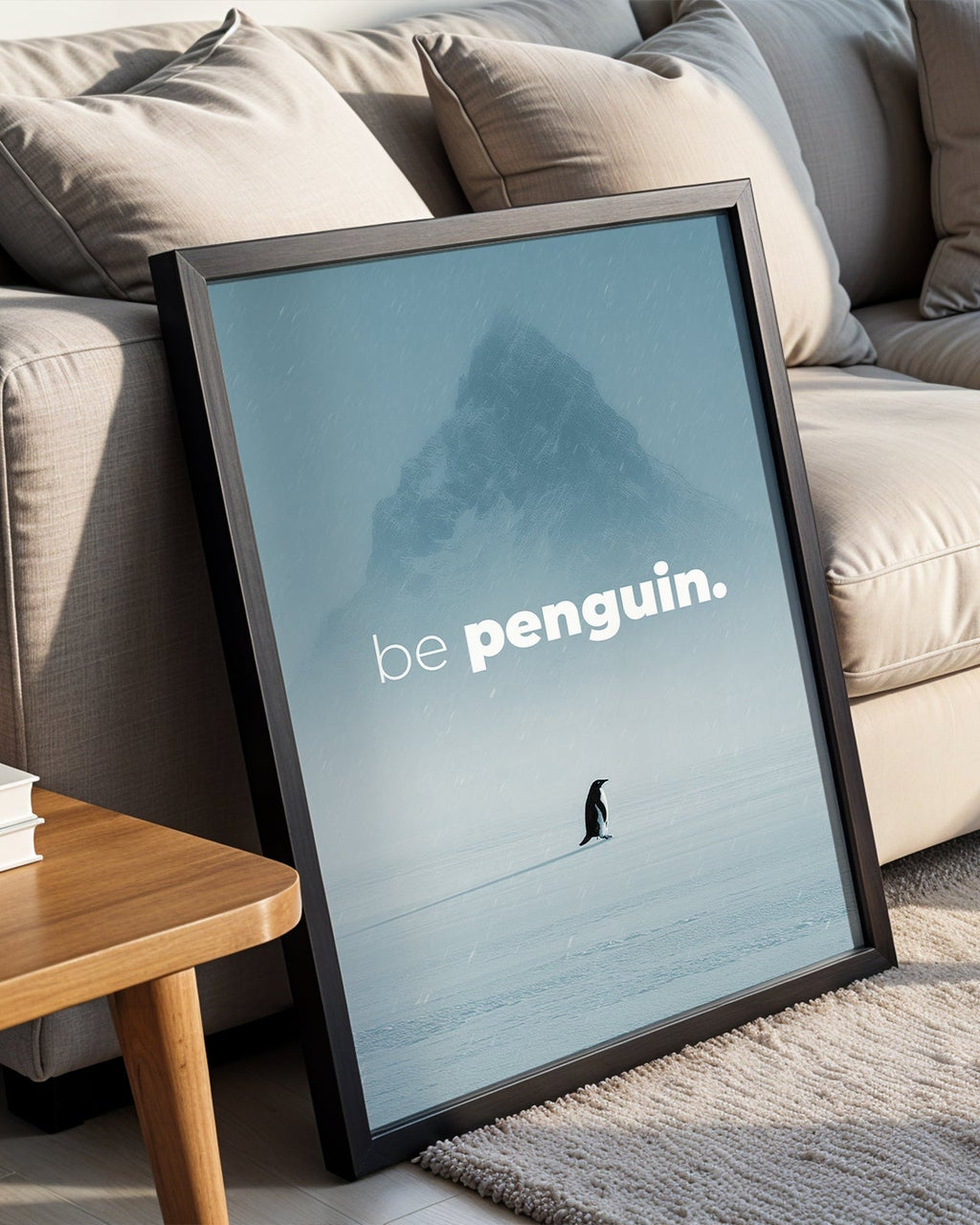 "Be Penguin" Penguen Poster Tablo