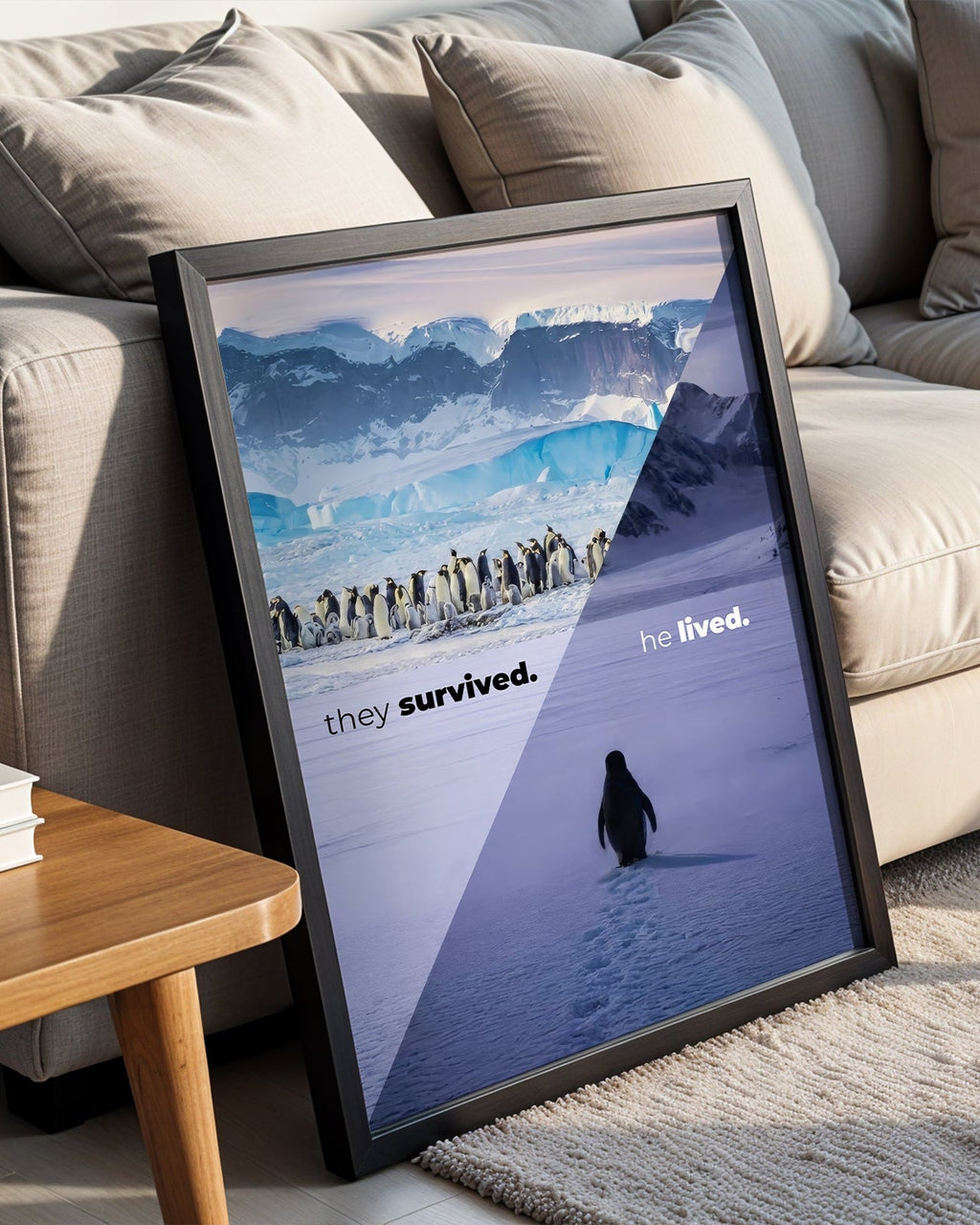 "He Lived" Penguen Poster Tablo