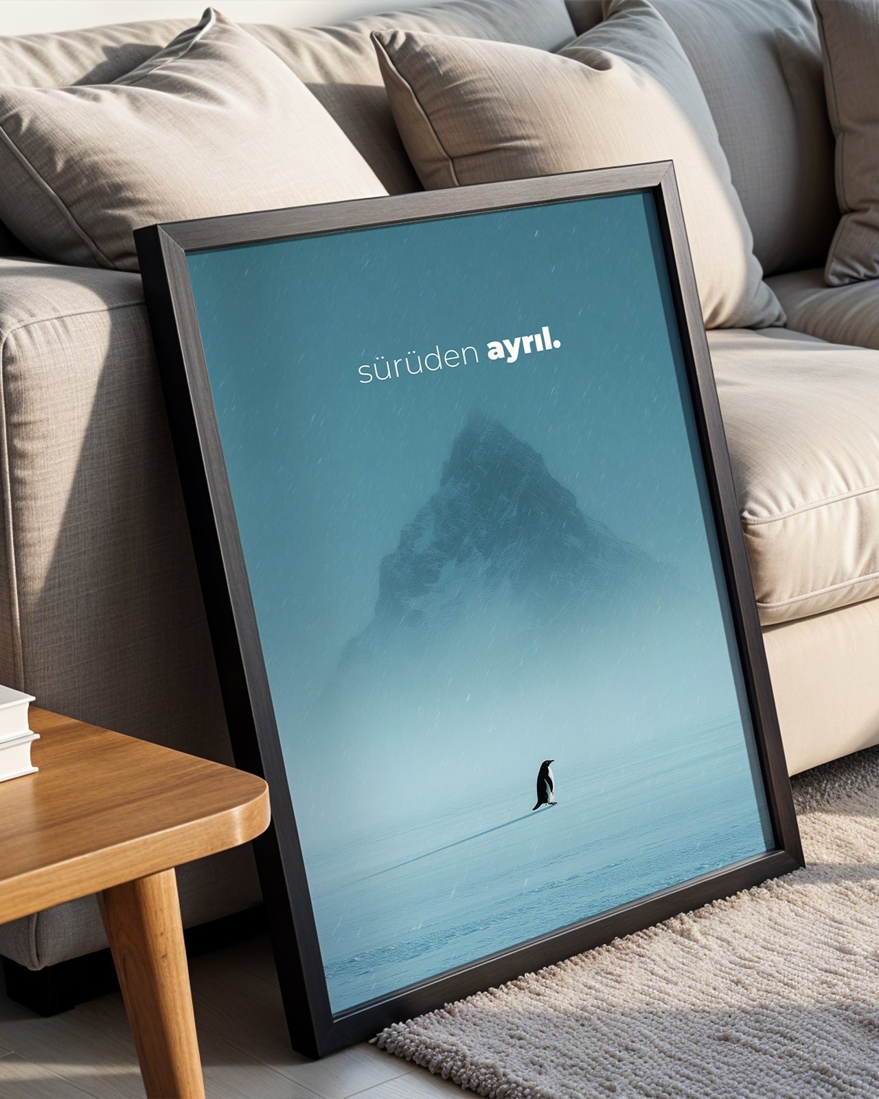 "Sürüden Ayrıl" Penguen Poster Tablo