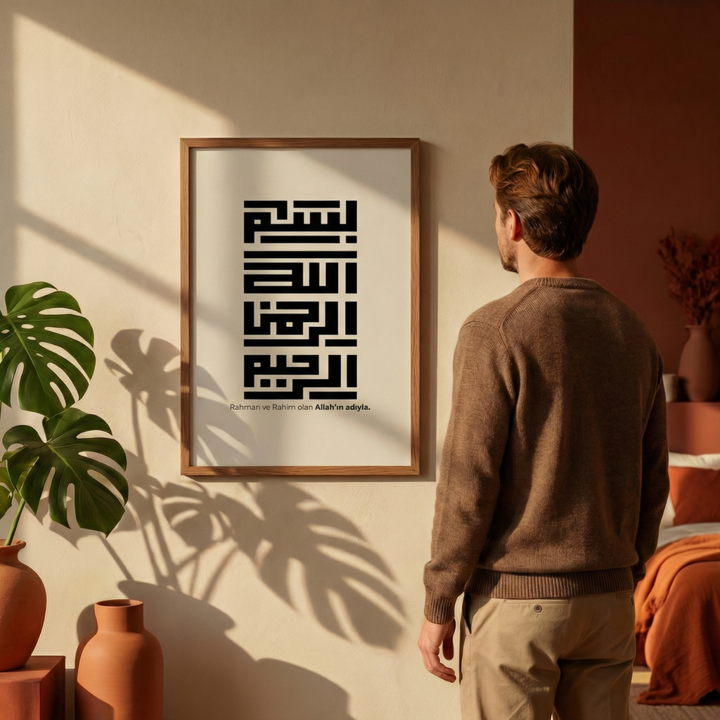 "Besmele" Kufi Poster Tablo