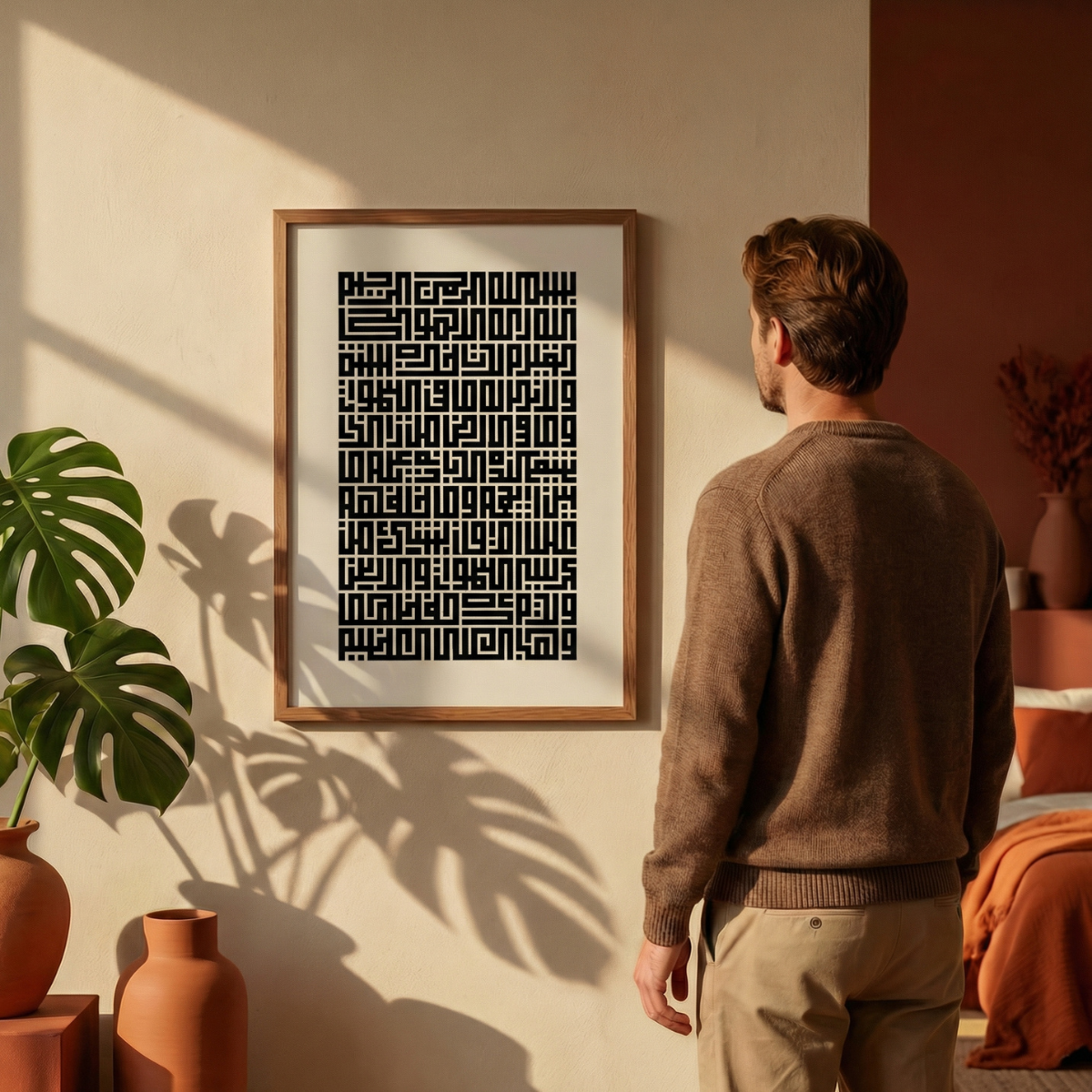 "Ayet-el Kürsi" Kufi Poster Tablo