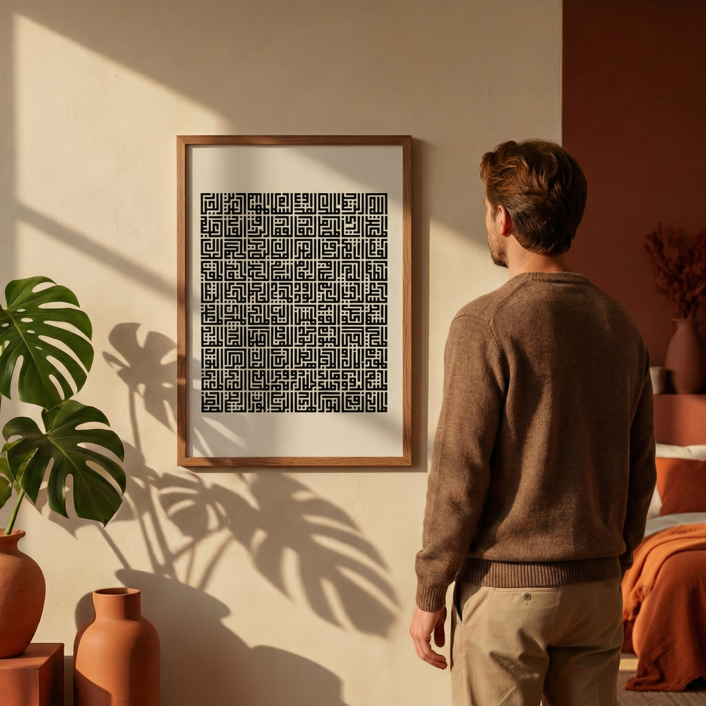 "Esma-ül Hüsna" Kufi Poster Tablo