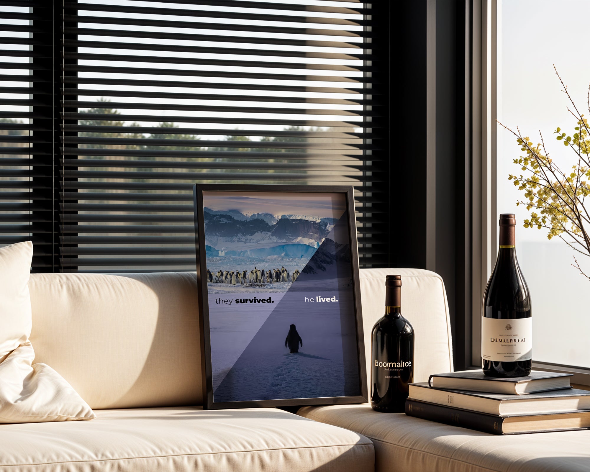 "He Lived" Penguen Poster Tablo