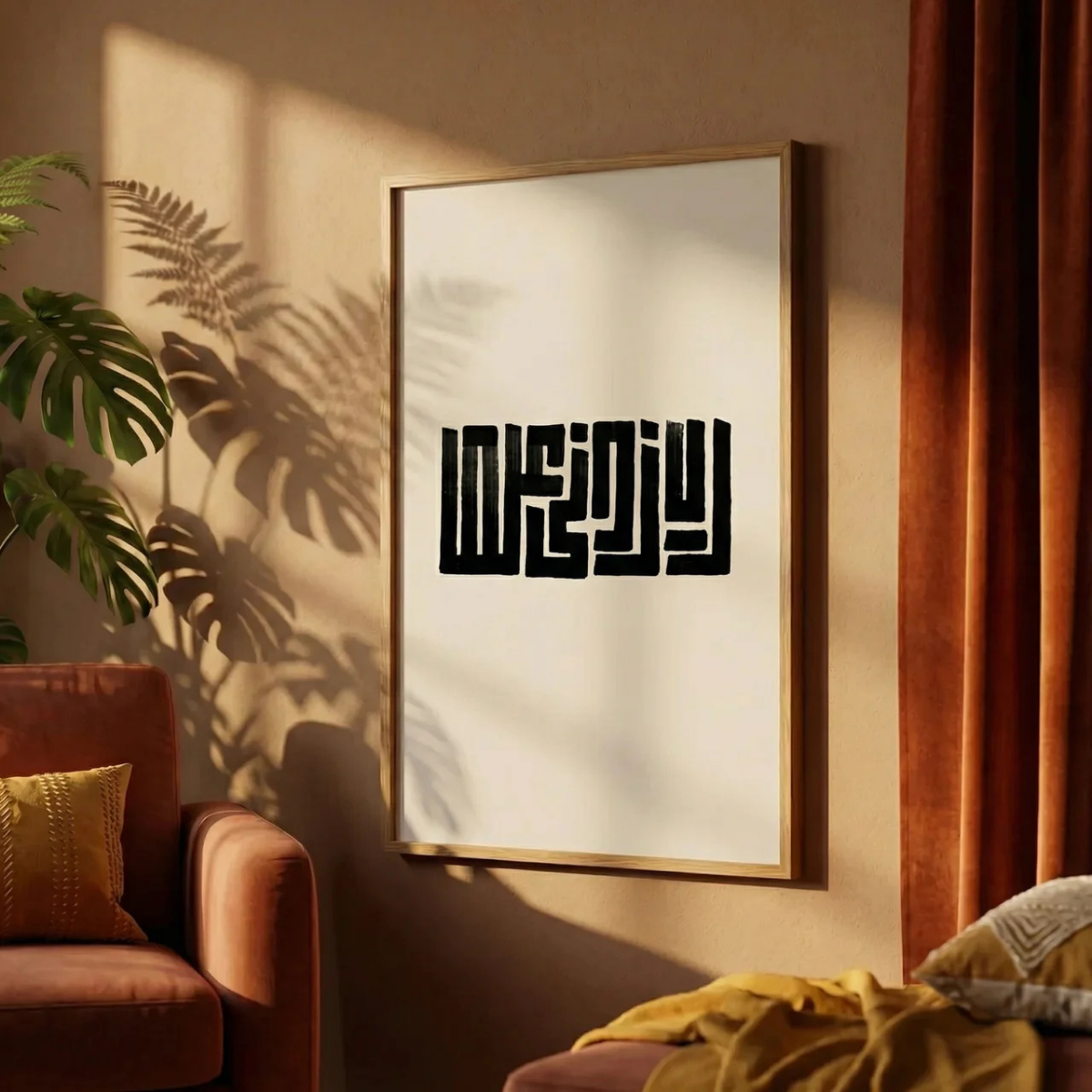 "Rabbi Zidni Ilma" Kufi Poster Tablo