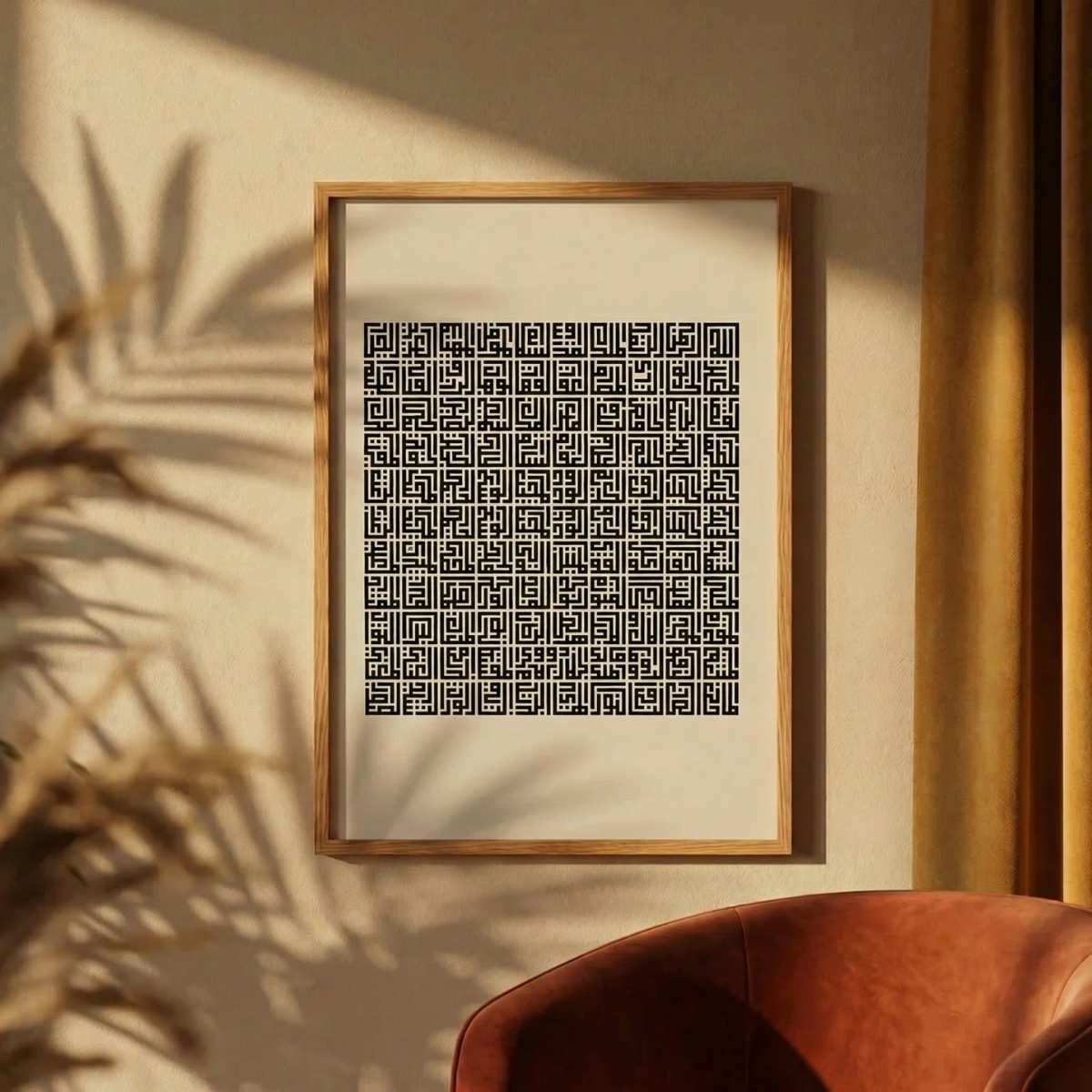 "Esma-ül Hüsna" Kufi Poster Tablo