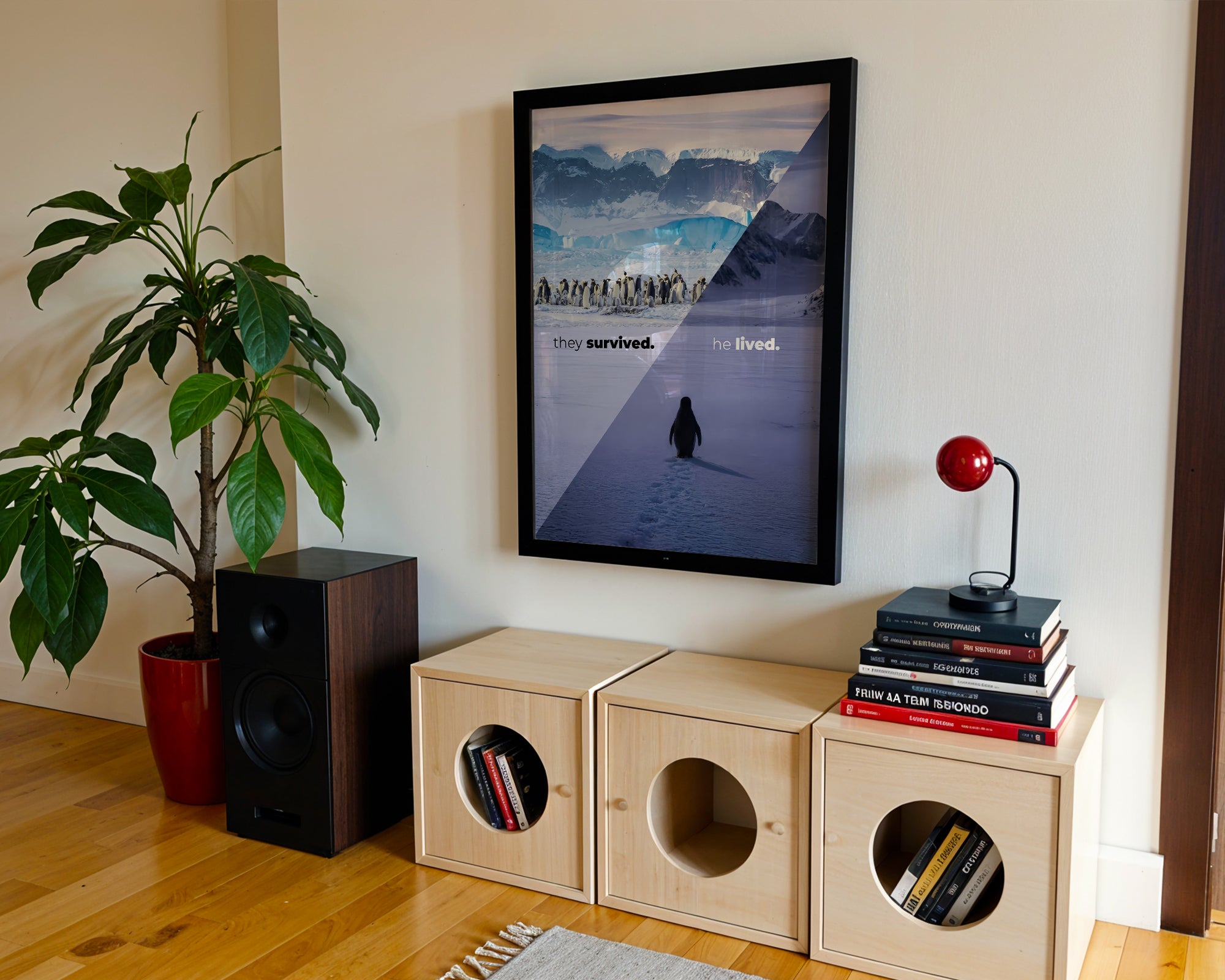 "He Lived" Penguen Poster Tablo