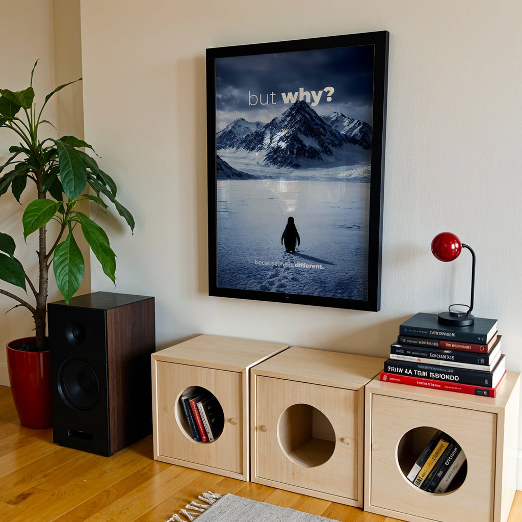 "But Why" Penguen Poster Tablo